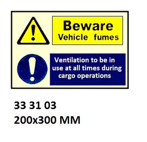 WHITE VINYL SIGN COMBINATION, DANGER #3103 200X300MM