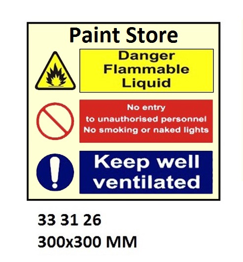 SPACE IDENTIFICATION SIGN, PAINT STORE #3126 300X300MM