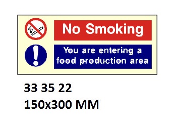 GALLEY SIGN NO SMOKING, #3522JM 150X300MM