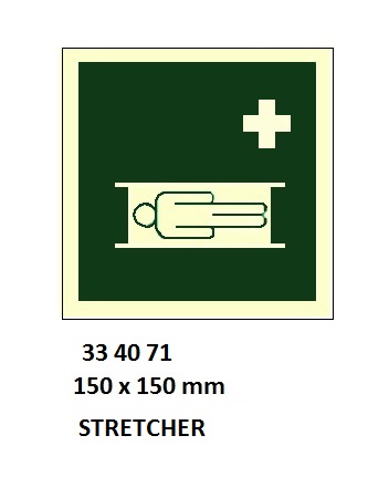 SAFETY SIGN W/O TEXT STRETCHER, 150X150MM