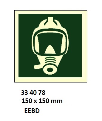 SAFETY SIGN W/O TEXT EEBD, 150X150MM