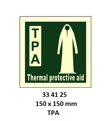 SAFETY SIGN THERMAL PROTECTIVE, AID 150X150MM
