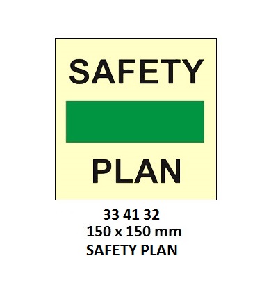 FIRE EQUIPMENT SIGN, SAFETY PLAN 150X150MM