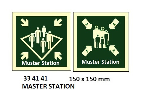 SAFETY SIGN MASTER STATION, 150X150MM (IMO)