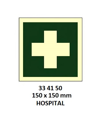 SAFETY SIGN #4150 (CROSS), 150X150MM