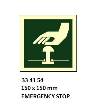 SAFETY SIGN W/O TEXT EMERGENCY, STOP 150X150MM