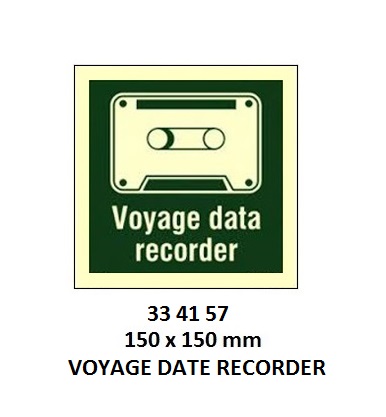 SAFETY SIGN LSA VOYAGE DATA, RECORDER 150X150MM
