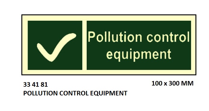 SAFETY SIGN POLLUTION, CONTROL EQUIPMENT 100X300MM
