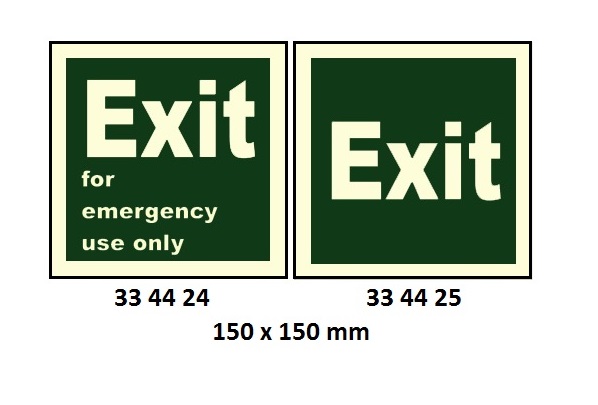 SIGN EXIT 150X150MM