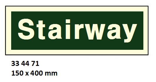 SIGN ACCOMMODATION STAIRWAY, 4471JP 150X400MM
