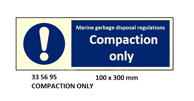 SIGN GALLEY COMPACTION ONLY, 5695FK 75X200MM