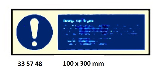SIGN GALLEY DEEP FAT FRYER, #5748GM 100X300MM