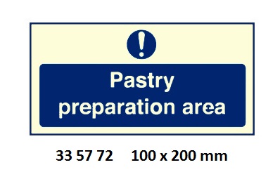 SIGN GALLEY PASTRY PREPARATION, AREA #5772GK 100X200MM