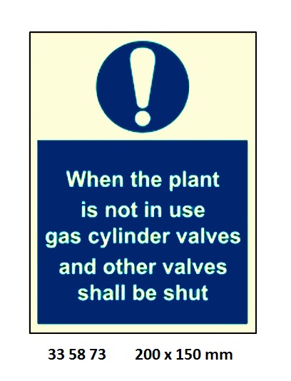 MANDATORY SIGN WHEN PLANT, IS NOT IN USE 200X150MM