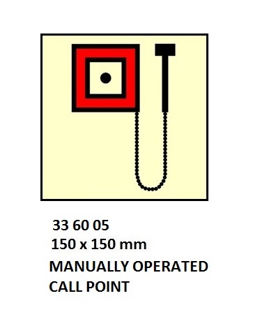 FIRE CONTROL SIGN MANUALLY, OPERATED CALL POINT 150X150MM
