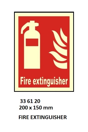 FIRE EQUIPMENT SIGN (RED) FIRE, EXTINGUISHER 200X150MM