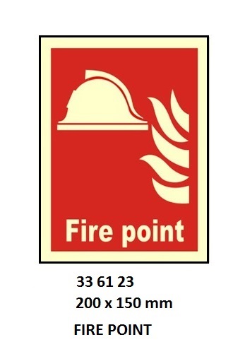 FIRE EQUIPMENT SIGN (RED) FIRE, POINT 200X150MM