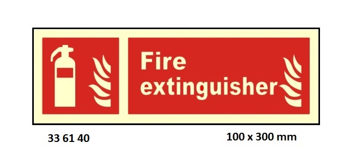 FIRE EQUIPMENT SIGN (RED) FIRE, EXTINGUISHER 100X300MM