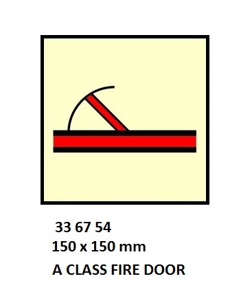 FIRE CONTROL SYMBOL ISO 17631, A CLASS FIRE DOOR 150X150MM