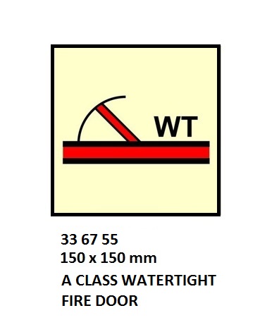 FIRE CONTROL SYMBOL ISO 17631, A CLASS W/T FIREDOOR 150X150MM
