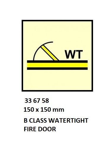 FIRE CONTROL SYMBOL ISO 17631, B CLASS W/T FIREDOOR 150X150MM
