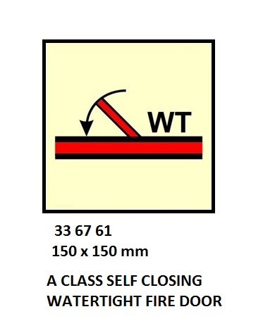 FIRE CONTROL SYMBOL ISO 17631, A S/C W/T FIREDOOR 150X150MM