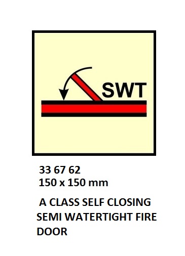 FIRE CONTROL SYMBOL ISO 17631, A S/C S-W/T FIREDOOR 150X150MM
