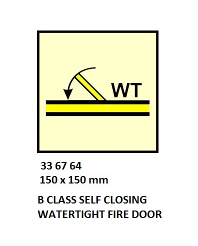 FIRE CONTROL SYMBOL ISO 17631, B S/C W/T FIREDOOR 150X150MM