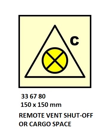 FIRE CONTROL SYMBOL ISO 17631, RMT VENT S/O F/CA-SP 150X150MM