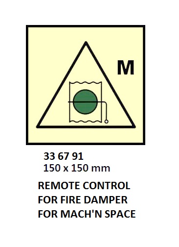 FIRE CONTROL SYMBOL ISO 17631, RMT CONT`L F/FIRE DAMP F/MA SP
