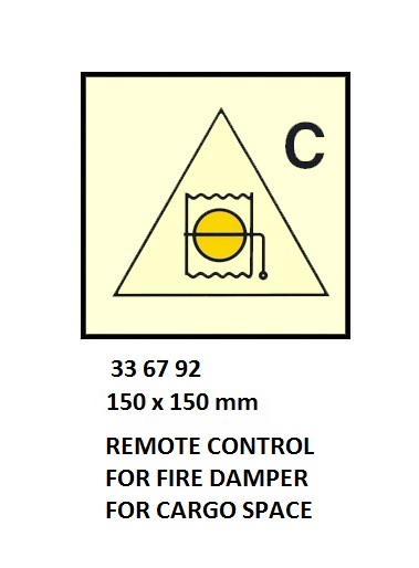 FIRE CONTROL SYMBOL ISO 17631, RMT CONT`L F/FIRE DAMP F/CA SP