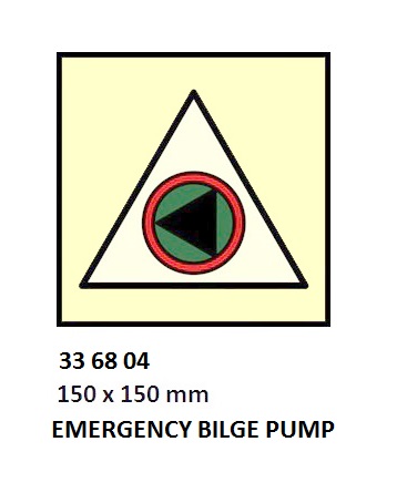 FIRE CONTROL SYMBOL ISO 17631, EMER`CY BILGE PUMP RMT CONT`L