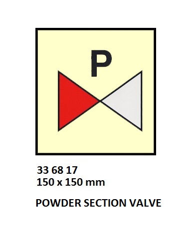 FIRE CONTROL SYMBOL ISO 17631, POWER SECTION VALVE 150X150MM