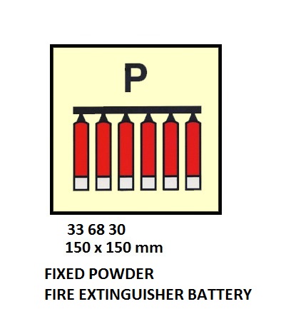 FIRE CONTROL SYMBOL ISO 17631, POWDER FIRE EXTING`NG BATTERY