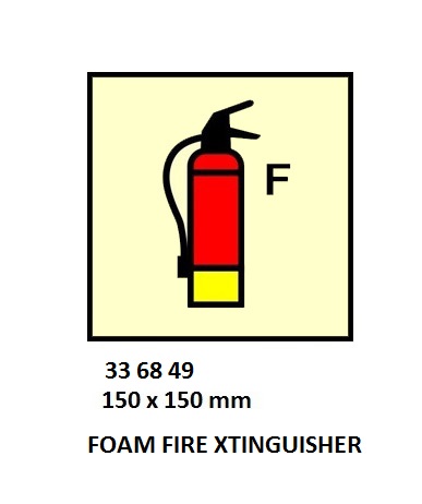 FIRE CONTROL SYMBOL ISO 17631, FOAM FIRE EXTINGUISHER 150X150