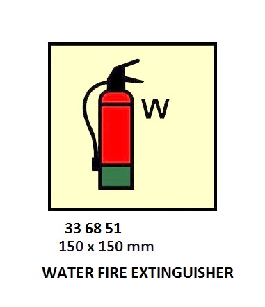 FIRE CONTROL SYMBOL ISO 17631, WATER FIRE EXTINGUISHER