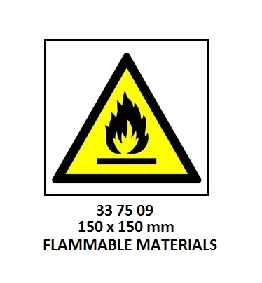 SIGN WHITE VINYL SELF ADHESIVE, 7509 150X150MM FLAM`BLE LIQUID