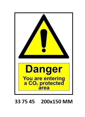 SIGN WHITE VINYL SELF ADHESIVE, 7545 200X150MM DANGER YR ENTER