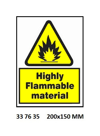 SIGN WHITE VINYL SELF ADHESIVE, 7635 200X150MM HI FLMBL MATERI