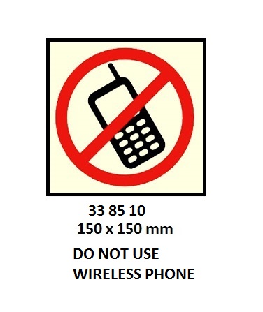 SIGN WHITE VINYL SELF ADHESIVE, PROHIBITION #8510 150X150MM