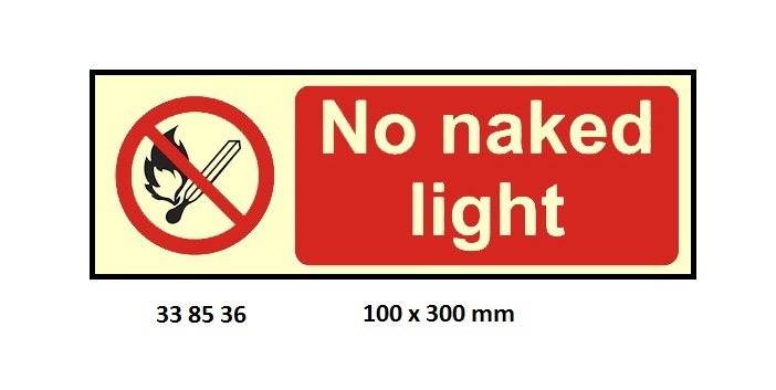 SIGN WHITE VINYL SELF ADHESIVE, PROHIBITION #8536 100X300MM