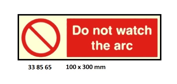 SIGN WHITE VINYL SELF ADHESIVE, PROHIBIITON #8565 100X300MM