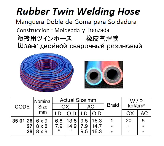 HOSE WELDING TWIN 6X9MM