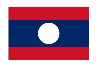 FLAG NATIONAL 2`X 3` BUNTING, LAOS