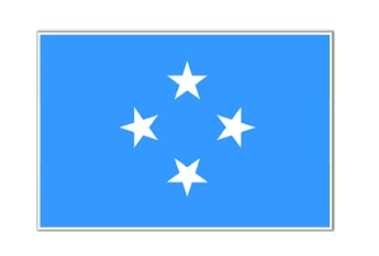 FLAG NATIONAL 2`X 3` BUNTING, MICRONESIA