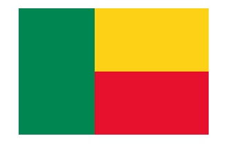 FLAG NATIONAL 2`X 3` BUNTING, BENIN