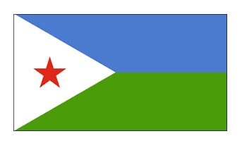 FLAG NATIONAL 2`X 3` BUNTING, DJIBOUTI