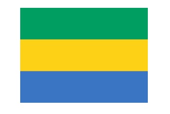 FLAG NATIONAL 2`X 3` BUNTING, GABON