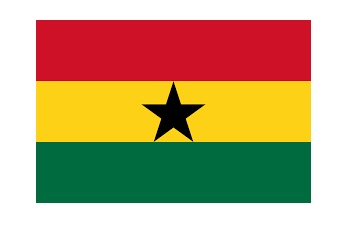FLAG NATIONAL 2`X 3` BUNTING, GHANA