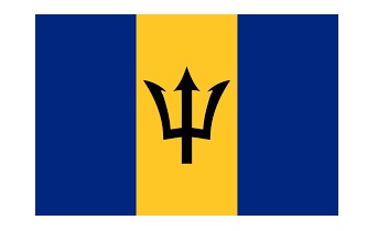 FLAG NATIONAL 2`X 3` BUNTING, BARBADOS